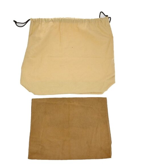 LOUIS VUITTON Logo 10 Set Dust Bag Drawstring Canvas Cotton Beige Brown - Picture 6 of 16